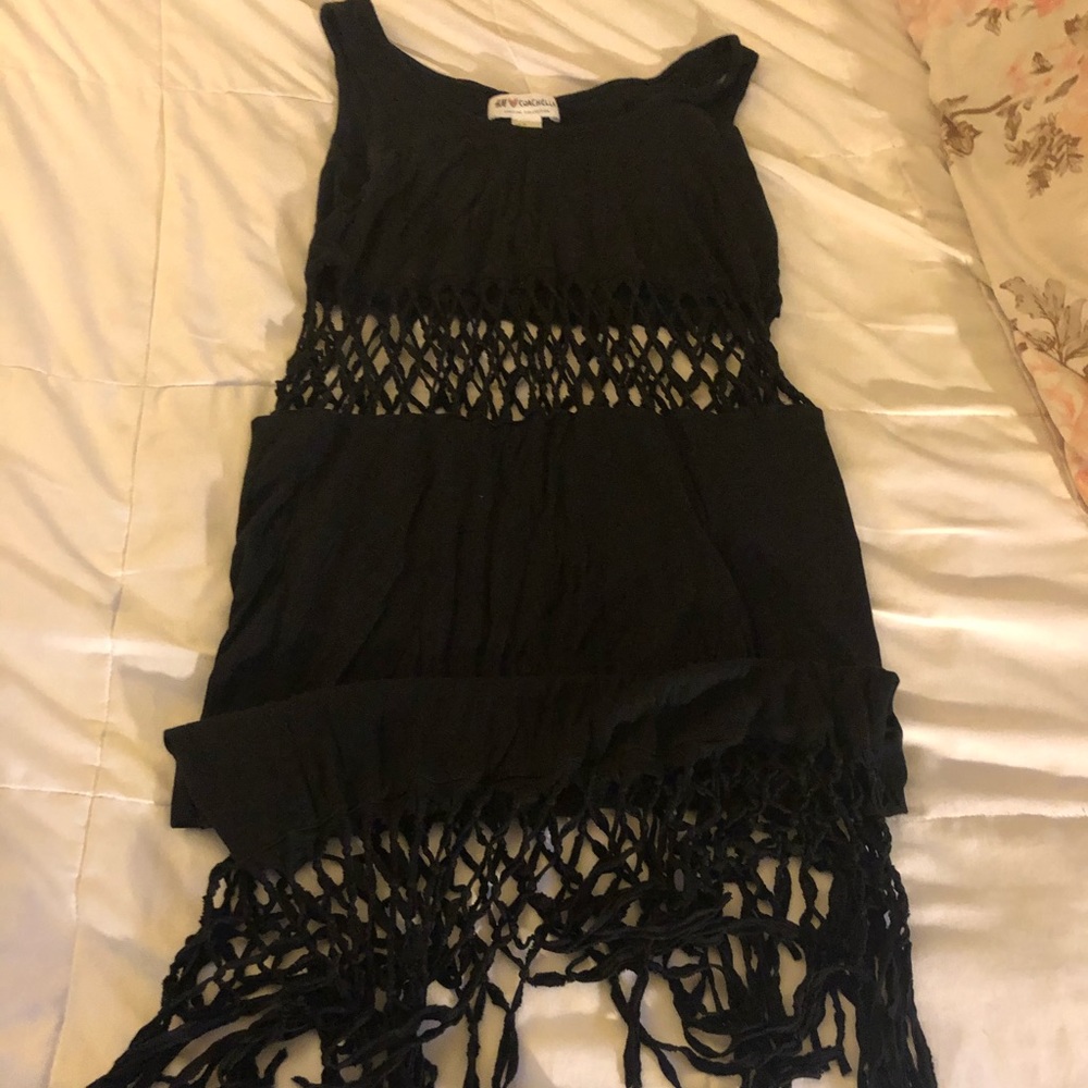Black swim cover up / dress
